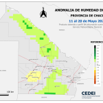Anomalías de Humedad del Suelo del 11 al 20 de Mayo 2026