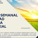 Reporte semanal actividad agricola provincial 28-10-2024