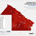 Temperatura maxima diaria registrada de 10 de Febrero