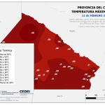 Temperatura maxima diaria registrada de 11 de Febrero