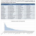 Precipitaciones Acumuladas (tabla) – 29 de diciembre 2025