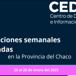 Precipitaciones semanales de 20 al 26 de enero