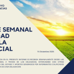 Reporte semanal agricola 15 de Diciembre 2025